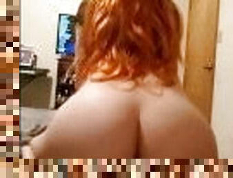 Red Wig and Wiggle on a Cock