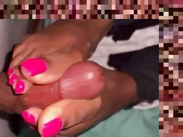 amateur, perempuan-afrika, kaki, kali-pertama, jahat, fetish, merangsang-dengan-kaki, jari-kaki