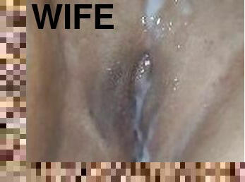 Wife Loves When Her Lover Cums On Her Pussy