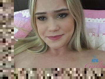 fitta-pussy, amatör, hemmagjord, creampie, pov, flickvän, blond, vacker-pretty