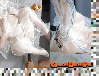 Vacuum bag fun with bizarre cream pie