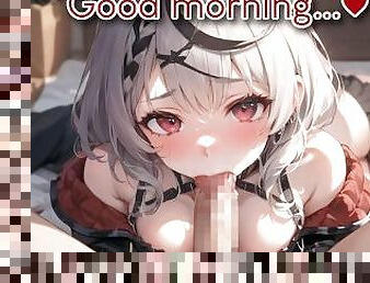 JOI Teaser Morning blowjob and more with your girlfriend! Edging Game Hentai Countdown Instruction