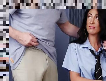 Office MILF doggystyle fucked after BJ