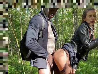 Black Guy Fucks A Schoolgirl In The Bushes