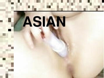 asiatisk, masturbation, kvinnligt-sprut, tonåring, leksak, japansk, massage, juckande, sprut, anime