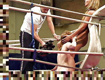 lesbijskie, blondynka, wrestling, fetysz