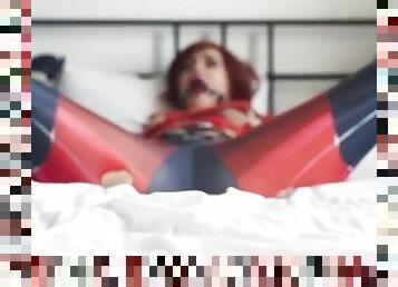 Elastigirl tied to bed and gagged