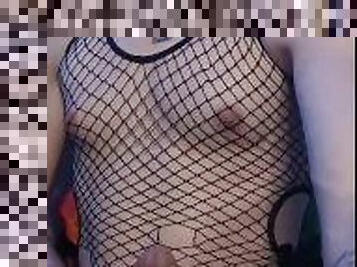 culo, tetas-grandes, masturbación, transexual, amateur, chorro-de-corrida, polla-enorme, paja, rejilla, polla