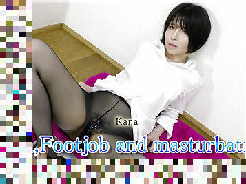 sperm,Footjob and masturbation - Fetish Japanese Video