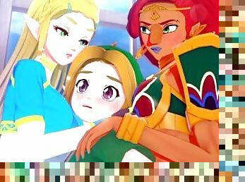 ZELDA AND URBOSA THREESOME WITH LINK ???? THE LEGEND OF ZELDA HENTAI