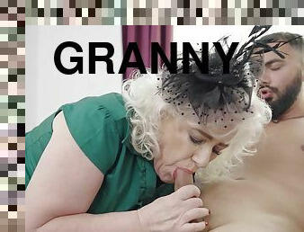 Granny sucks dick like a whore and fucks in merciless positions