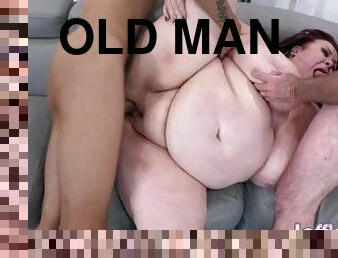 Old Man Shares His Mature BBW Wife Lady Lynn with a Black Guy