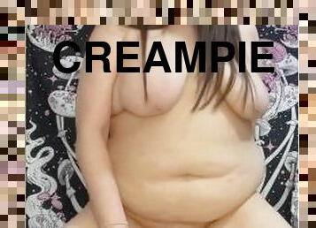 rumpe, store-pupper, hårete, pussy, kone, amatør, milf, creampie, bbw, lubben