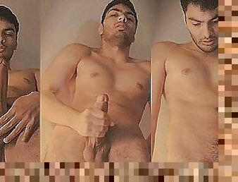 masturbating big cock in slow motion close up