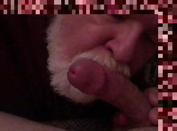 Straight Dad's cock noshed on. Just beginning of session. no cum.