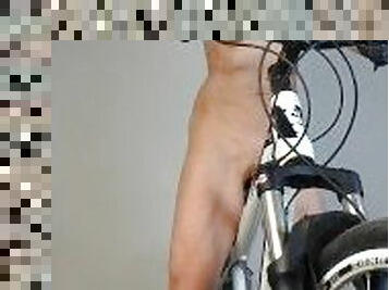 Dry Humping My Bicycle, With My Clit Rubbing The Saddle, Making Me Climax Hard!