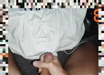 Huge Scally Cumshot on a Pair of Boxer Shorts