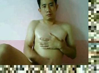 Asian male masturbation