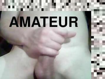 énorme, masturbation, amateur, ejaculation-sur-le-corps, branlette, ejaculation, sperme, solo