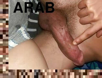 amatöör, suur-munn, araab, creampie, munn