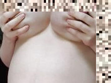 Pregnant Belly Button Fetish swollen boobs huge areolas - AerieKristina - Teaser