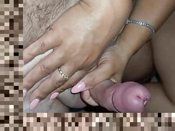 my wife Handjob Big Load cum