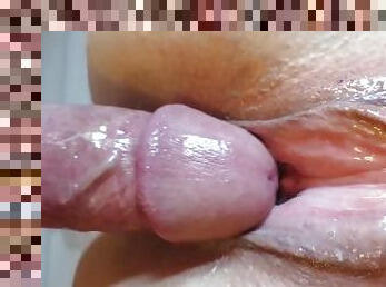 hårig, orgasm, fitta-pussy, creampie, knullande