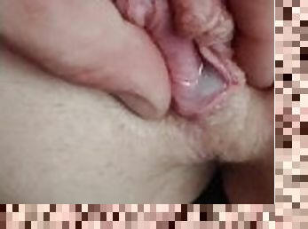 Large labia creampie