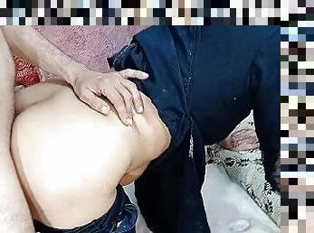 indian big ass wife in punjabi suit hijab fucked both holes in doggystyle and missionary