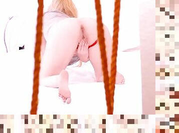 doggy-style, masturbation, fitta-pussy, spion, sprut, blond, knullande, syster, tight, söt