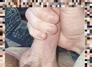 Playing with my dick and foreskin