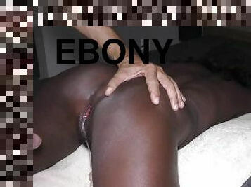 Petite ebony teen pussy breeded by a big white cok