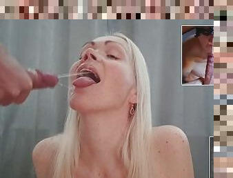 dilettant, beule-schuss, selbst-gefertigt, kompilation, creampie, paar, gesichts, beule, oral