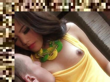 Fabulous doll loves long foreplay before putting meat in her Asian pussy