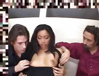 Hot Babe Gets Her Pussy Ripped By Two Dudes