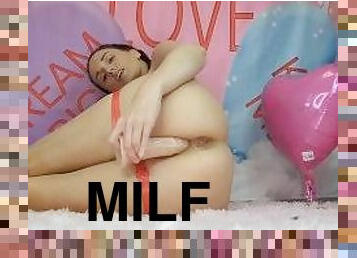 Dirty Talking Dildo Fuck for Valentine's, MILF