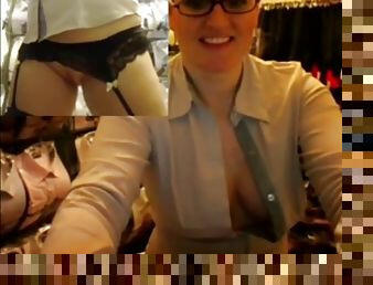 Milf camgirl in her store doing her camshow