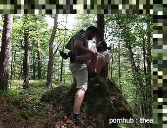 Outdoor sex in a wild forest !!!