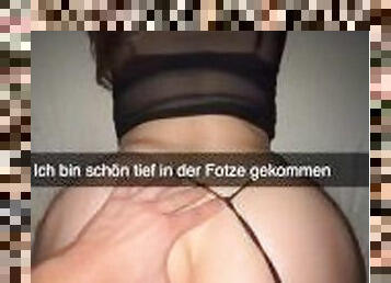 My Best Friend dared to cheat and cum inside me! Snapchat Cuckold German