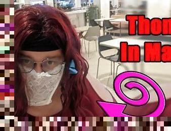 Trans Wears Thong as Facemask in Public Mall!