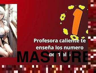 Profesora caliente te enseña gimiendo los numeros del 1 al 5 , cuenta regresiva, JOI , cachonda