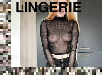 gros-nichons, lingerie, solo