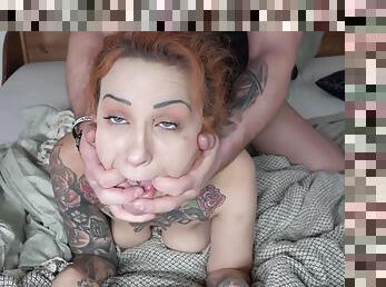 Inked Saggy Tits Redhead Milf Vanessa At Real Rough Amateur