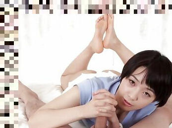 Japanese Cute Girl Gives A Teasing Handjob