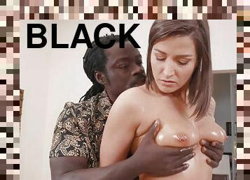 Horny Niki Harris gets plowed by big black dick interracial sex