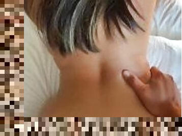 asiatisk, doggy, amatør, babes, hjemmelaget, creampie, kjæreste-girlfriend, hotel, røff