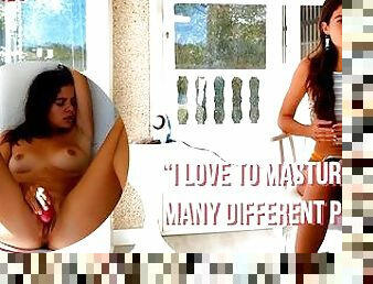 masturbation, fitta-pussy, amatör, anal, leksak, tysk, fingerknull, ensam, rövhål, brunett