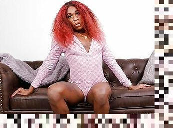 masturbation, transsexuelle, travesti, black, rousse, solo, taquinerie