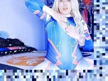 ?????????????? Blonde D.va ???????? destroy her suit ??? // ????doble penetrated ???? // squirt ???????? // orgasm ??