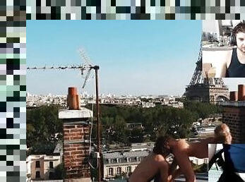 Rooftop Sex While In Paris With Amazing View - Reaction